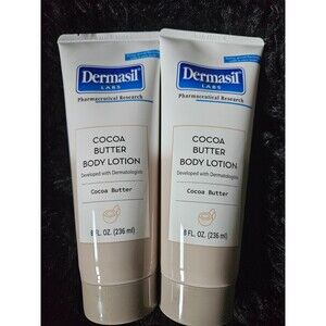 Dermasil Cocoa Butter Body Lotion Set of 2 Nourishing Moisturizer 8oz